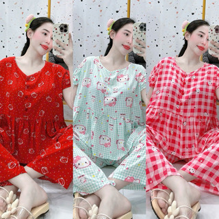  Set Bộ Tole Tay Phồng Cài Nút Baby Doll Quần Suông - HN CLOSET 