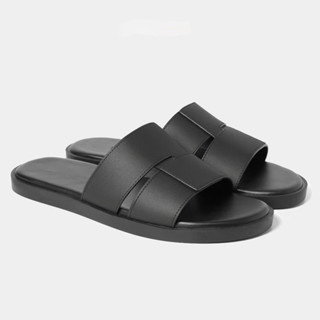  Dép Nam quai da hoạ tiết ô vuông đan đế cao su 2 lớp đủ size số 