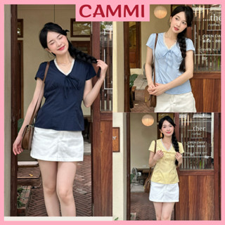  Áo Cổ Tim Nữ Phối Ren Thắt Nơ Ngực Dây Buộc Sau Lưng Freesize Áo Kiểu Mùa Hè Năng Động HA202 