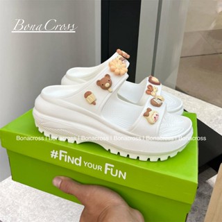 (Tặng kèm Charm) Dép Sandal Nữ đế cao 6CM - Dép 2 quai ngang nữ siêu êm