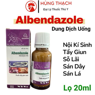  Tẩy Giun Sán Albendazole VMD  20ml  diệt giun lãi gà sán dây  sán là gan trâu bò dê 