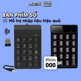  Bàn Phím Số Numpad Micofi Giả Cơ Riêng Bluetooth Không Dây Cho Laptop Rời Phụ Có Dây Mini Cho Máy Tính Nhập Liệu Kế Toán 