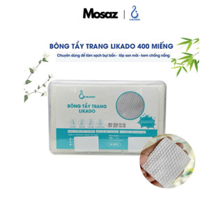  Bông tẩy trang Likado hộp 400 600 miếng kích thước  6cmx5cm  