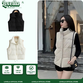 Áo Phao Gile Nữ Lót Lông Vũ Ấm Áp Phong Cách Hàn Quốc Thương Hiệu LOVELLA