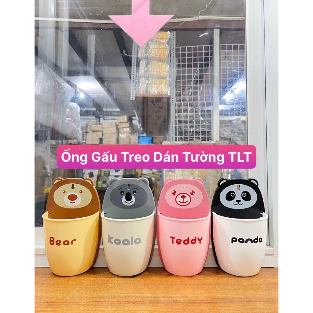 Ống Gấu Dán Tường Tân Lập Thành - Kệ Đựng Đồ Đa Năng Hình Thú Dễ Thương (Gấu, Koala, Panda)