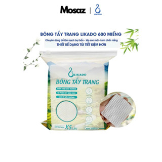  Bông tẩy trang Likado túi 600 miếng kích thước 6cmx5cm 