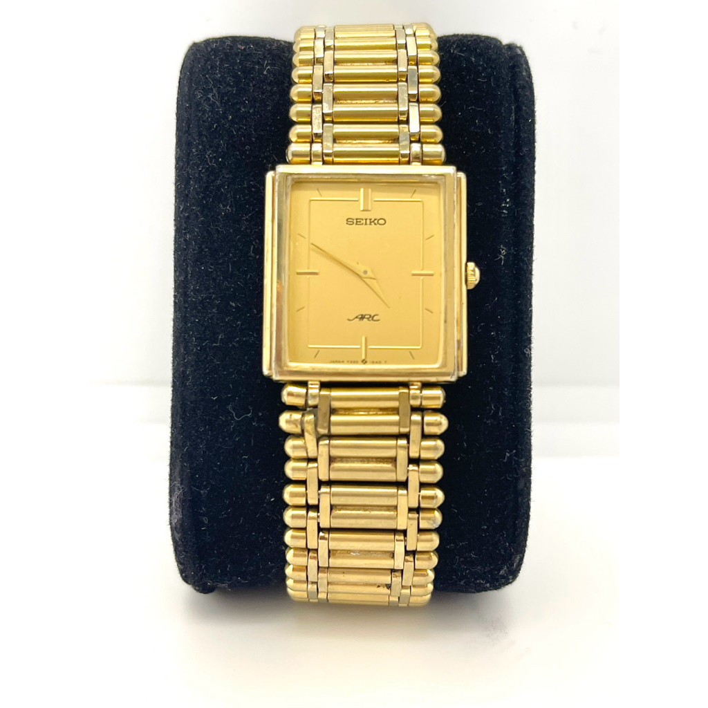 Đồng hồ tank nam hiệu SEIKO ARC Vintage bọc vàng cổ điển [Chính hãng/Nhật bãi]