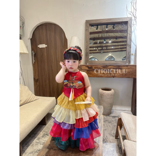   Yếm Phượng  Set yếm váy Tết truyền thống ChoiChuu cho bé gái 