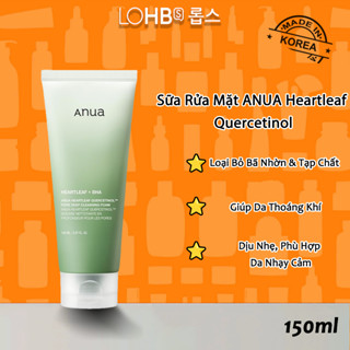 Sữa Rửa Mặt ANUA Heartleaf Quercetinol – Làm Sạch Sâu, Dịu Nhẹ, BHA, Dưỡng Ẩm & Mịn Da