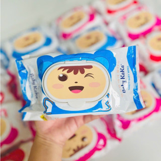   Giá sỉ  Khăn ướt gấu Baby Kaka 650 thùng 30 gói không mùi không paraben 