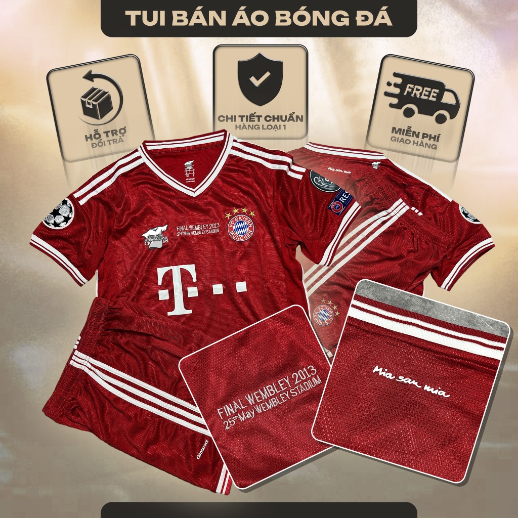 Bộ Bayern Retro 2013/14 FAN (Áo + Quần) | Bộ Đồ Bóng Đá Retro Bản FAN