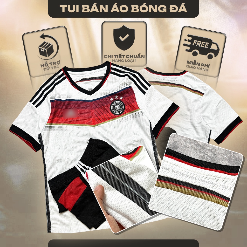 Bộ Tuyển Đức Retro 2014 FAN (Áo + Quần) | Bộ Đồ Bóng Đá Retro Bản FAN