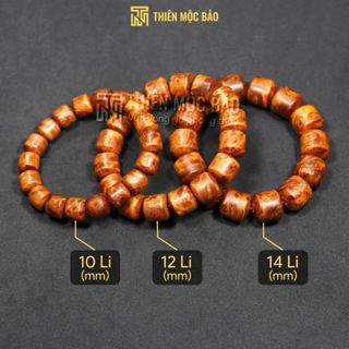  Vòng tay gỗ Nu Huyết Long kiểu Lu Thống - Vân nu xoắn đẹp để mộc thơm cho nam và nữ | Thiên Mộc Bảo 
