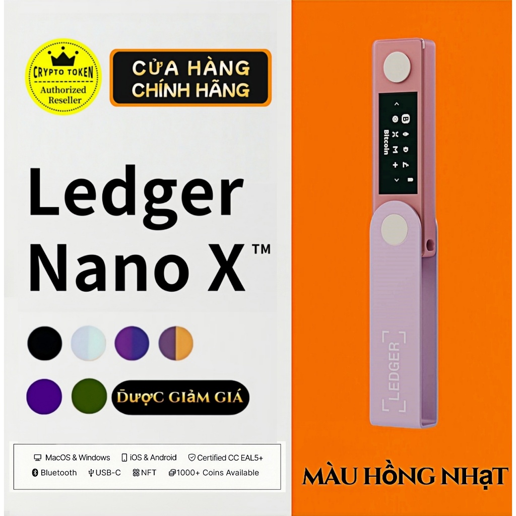 ✅ Chính hãng「Ledger Nano X」Ví lạnh – Thiết bị mới 100% | Bảo mật cao | BH 1 năm | Đổi trả 15 ngày