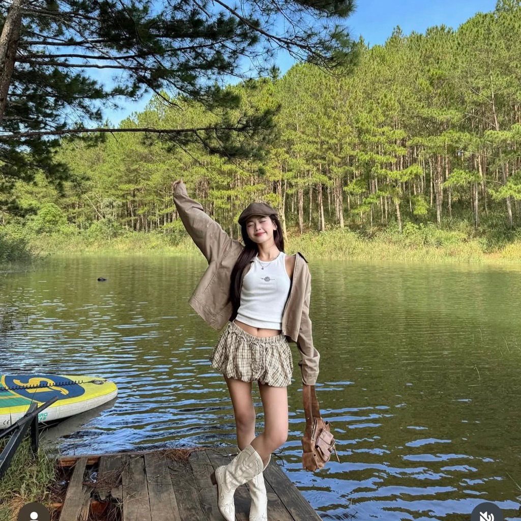 [ Hàng may kĩ - Siêu phồng]  CHÂN VÁY BÍ SỌC CARO ZULY CẠP THẤP , CHÂN VÁY BÍ PHỒNG | BigBuy360 - bigbuy360.vn