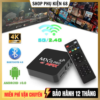  Android TV Box MXQ Pro 4K Bản 8G+128GB Tiếng Việt Wifi 5G Smart Tivi Box Xem Truyền Hình 100 Kênh Miễn Phí Xem Youtube 