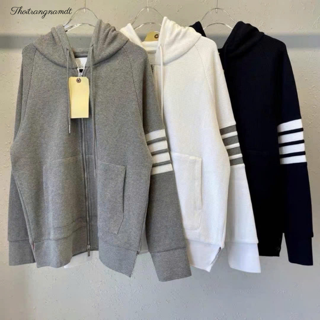 Áo Khoác Nỉ Nam Nữ phối Viền Trắng Tay Lót bông Bo Chun Sang Trọng Siêu Nét K1