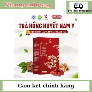  Trà thảo mộc hồng huyết Nam y tiến sĩ trần hoàng hải hỗ trợ cân bằng nội tiết bổ máu 35 gói 