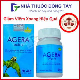  Viên Uống Viêm Xoang Viêm Mũi Dị Ứng AGERA KINGPHAR Giảm Nghẹt Mũi Sổ Mũi  Lọ 50 viên  -  Nhà Thuốc Đông Tây 3 