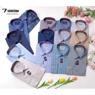 Áo Sơ Mi Nam Dài Tay Caro Vải Bamboo Form Regular Vĩnh Tiến 395 - Nhiều Màu