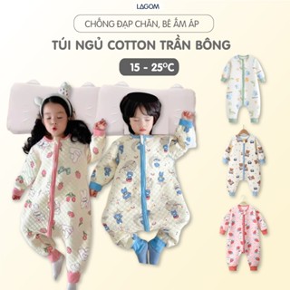   15-25độ  Túi Ngủ Cho Bé Chống Đạp Chăn | Túi Ngủ Trẻ Em Trần Bông Ấm Áp 15-25 độ 