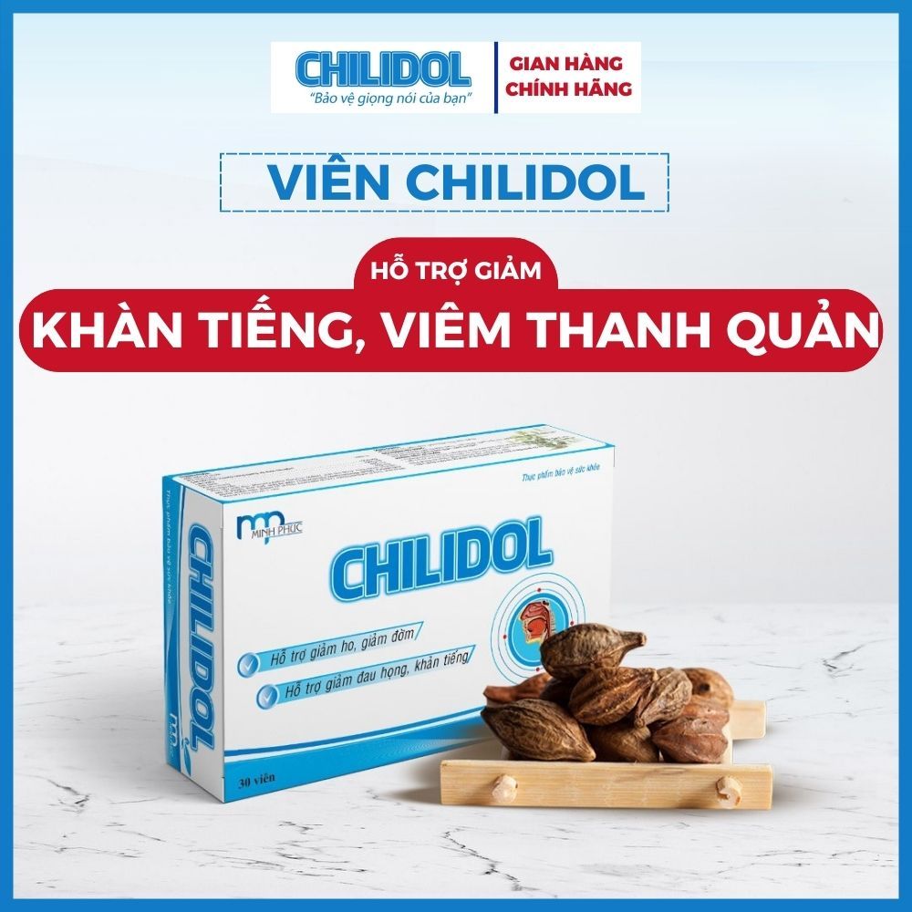 CHILIDOL hỗ trợ giảm khản tiếng, viêm họng, viêm thanh quản chính hãng Dược Minh Phúc