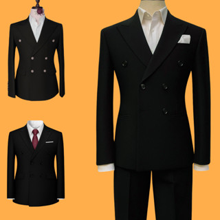 Áo Blazer Nam 6 Nút có Đệm Vai Thương Hiệu , 4 lớp chất lượng cao