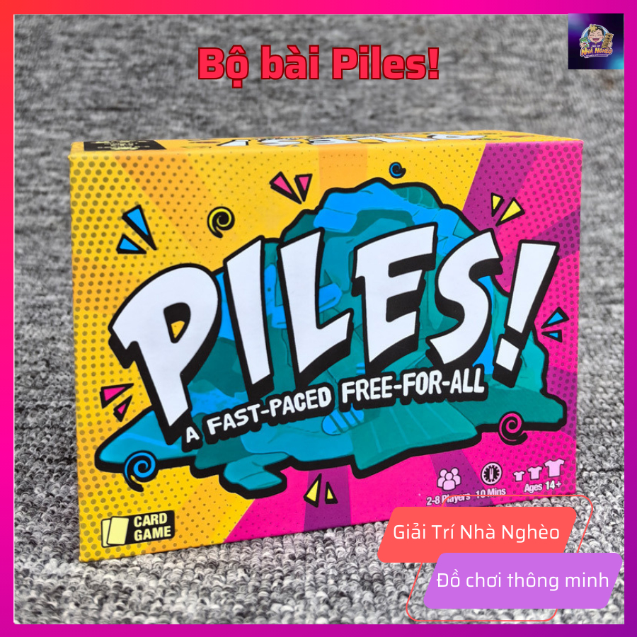 Bộ Bài Piles – Trò Chơi Thẻ Bài Vui Nhộn, Giải Trí Nhóm Gia Đình Bạn Bè (2-8 Người Chơi)