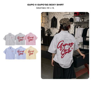 Áo Sơ Mi Boxy Thêu Xù GUPO’sg Studio Vải Oxford Tay Ngắn Nam Nữ Local Brand - TS04