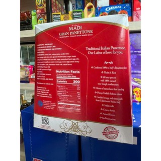 🥯🍞🥧[NEW DATE : 07/2026] BÁNH MÌ BÔNG LAN NHÂN TRÁI CÂY NHO KHÔ CỦA Ý MADI GRANPANETTONE HỘP 1000G