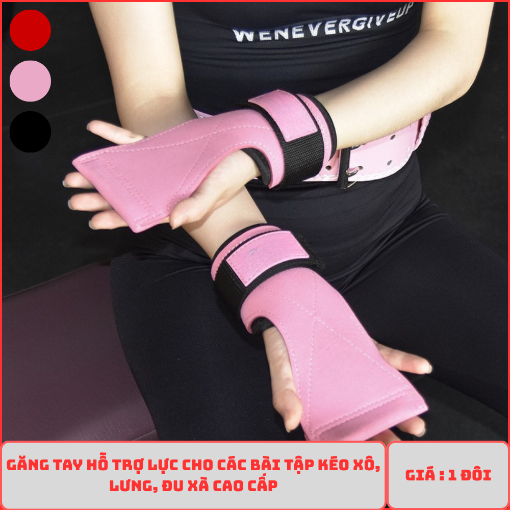    Mẫu mới   Găng Tay Tập GYM Chính Hãng  - Dây Kéo Lưng Tập Gym Da NINESTUDY Cao Cấp 