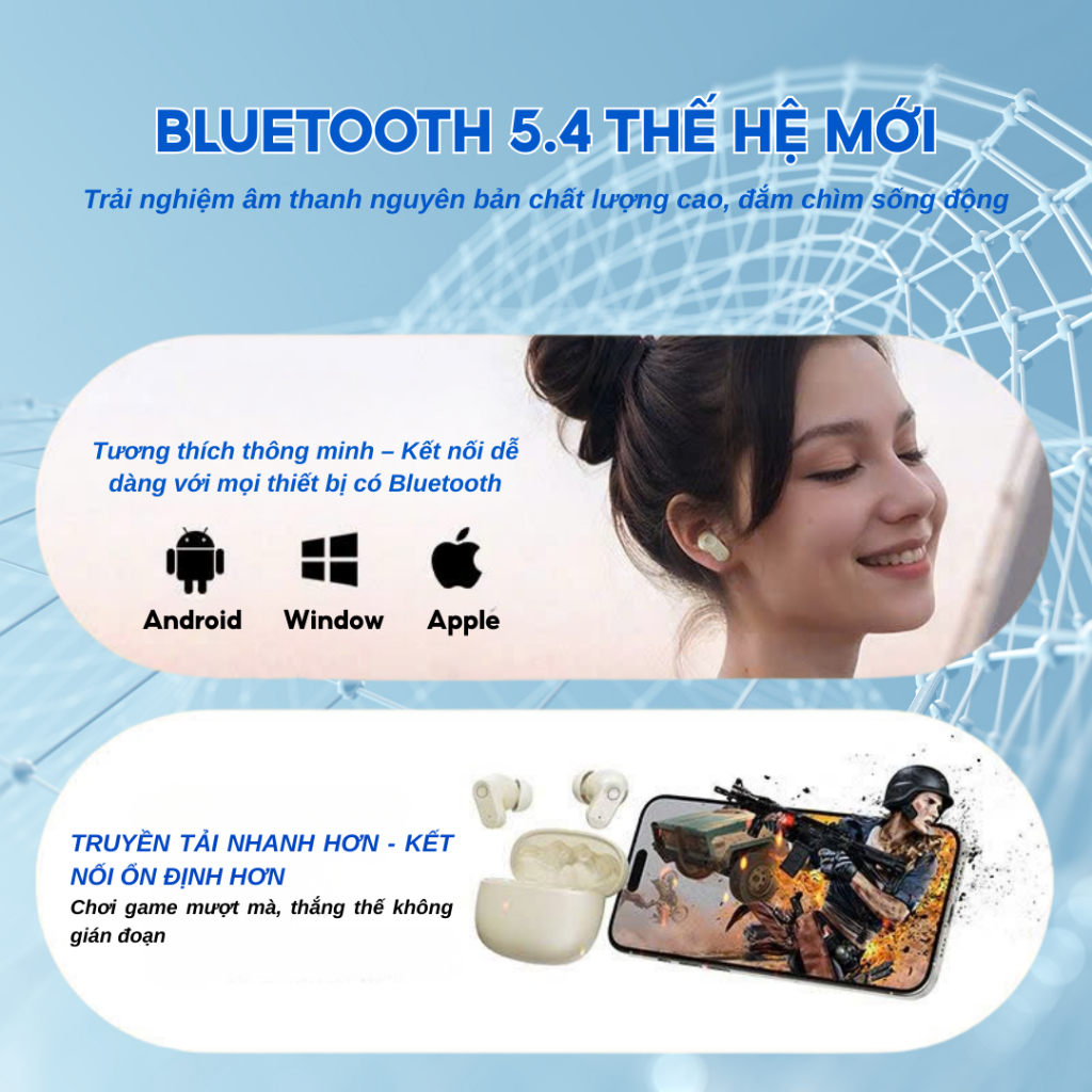 Tai Nghe Bluetooth Z5 Pro Thế Hệ Mới Chống Ồn Kèm Mic Sử Dụng 6h, Tai Nghe Không Dây TWS 5.4 | BigBuy360 - bigbuy360.vn