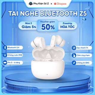 Tai Nghe Bluetooth Z5 TWS 5.4 – Nhét Tai Không Dây, Chống Ồn ENC, Mic Đàm Thoại, Âm Thanh Sống Động