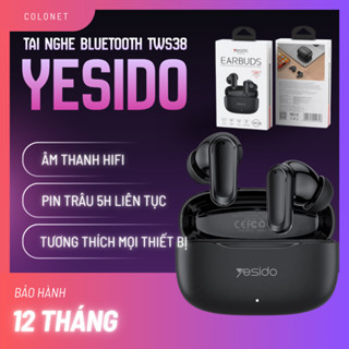 Tai Nghe Không Dây TWS38 Bluetooth 5.4G, Âm Thanh HIFI, Pin Trâu 5 Giờ Nghe Nhạc, Mic Đàm Thoại