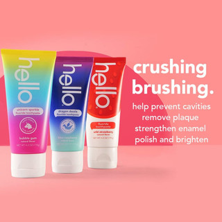 [Hàng Mỹ] Kem Đánh Răng Hello Fluoride Toothpaste Cho Bé từ 2 tuổi
