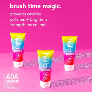[Hàng Mỹ] Kem Đánh Răng Hello Fluoride Toothpaste Cho Bé từ 2 tuổi