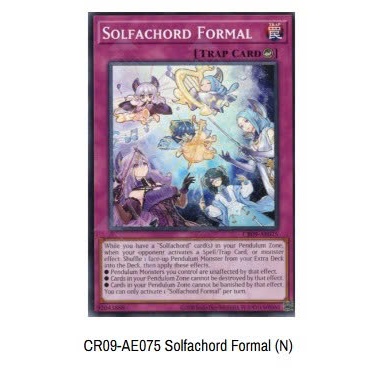 Thẻ bài yugioh chính hãng CR09-AE075 Solfachord Formal (N)