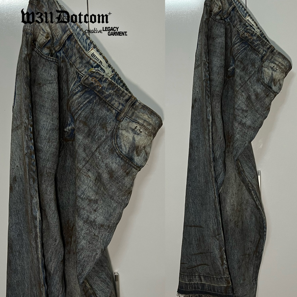 Quần "VEIN DIRTY" Baggy Jeans Washed byW311Dotcom*/ Quần Baggy Ống Rộng - Dirty Washed Nam/Nữ
