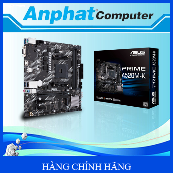 Bo Mạch Chủ Main ASUS PRIME A520M-K-SI Socket AM4 - Hàng Chính Hãng