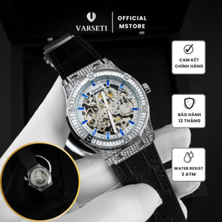  Đồng hồ nam đồng hồ Cơ đồng hồ Varseti form Hub dây da PU cao cấp bộ khóa chữ H thông minh chống nước 3ATM - M198 