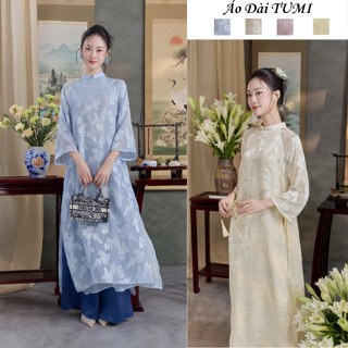 [ SẴN HÀNG - HỎA TỐC] Áo dài cách tân Dư Hy dáng suông 4 tà, phù hợp lễ Tết chụp ảnh – Áo Dài TUMI