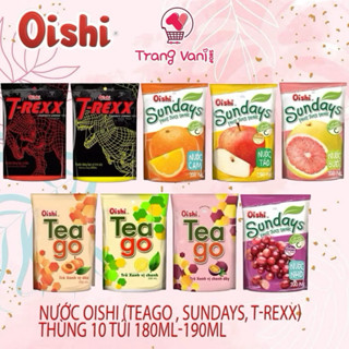   THÙNG 50 BỊCH  Nước Trái Cây Oishi T-Rexx Tea Go Sunday Đủ Vị 
