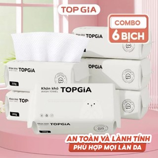 Khăn khô đa năng Top Gia cao cấp, dùng 1 lần siêu dai, siêu mềm mịn