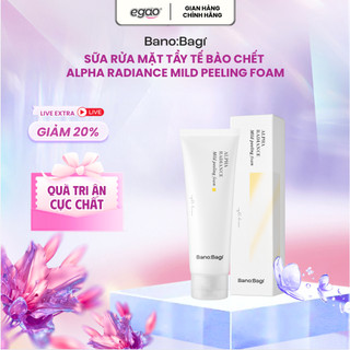  Sữa Rửa Mặt Tẩy Tế Bào Chết BANOBAGI Alpha Radiance Mild Peeling Foam Hỗ Trợ Cải Thiện Kết Cấu Da 120g 
