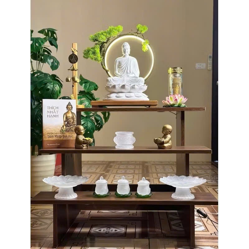 Kệ Tam Cấp Tu Tập - Thờ Phật - Tự Lắp Ráp