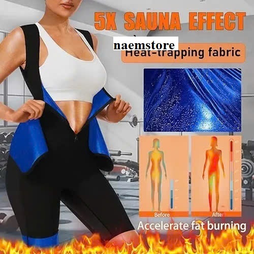 Đồ Định Hình Sinh Nhiệt Giảm Cân 4 Trong 1 - Đồ Tập Gym Sauna Suit Đốt Mỡ, Tạo Đường Eo, Nân