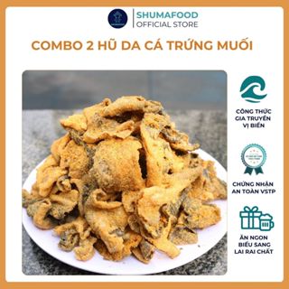  Da Cá sốt trứng muối Shumafood combo 2 hũ   mỗi hũ 140g  đặc sản Nha Trang snack ăn vặt 
