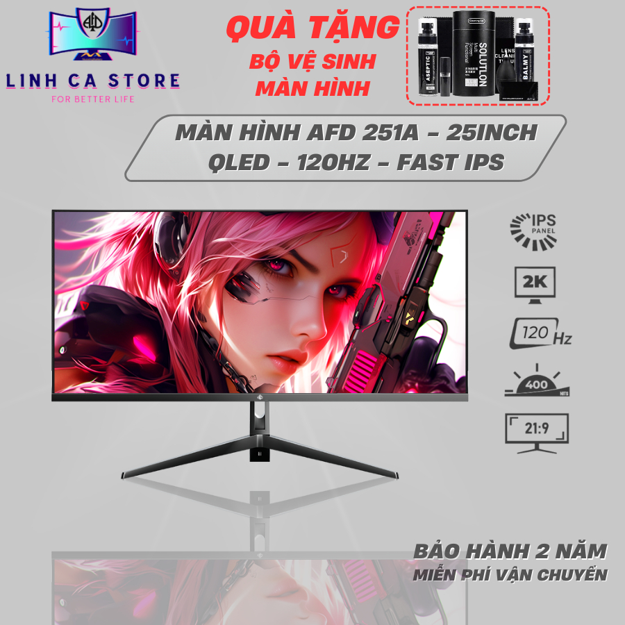 Màn Hình Gaming AFD251A 25Inch Fast IPS|120Hz|1ms GTG|HDR|FreeSync|Full Viền Kính|Chính Hãng | BigBuy360 - bigbuy360.vn