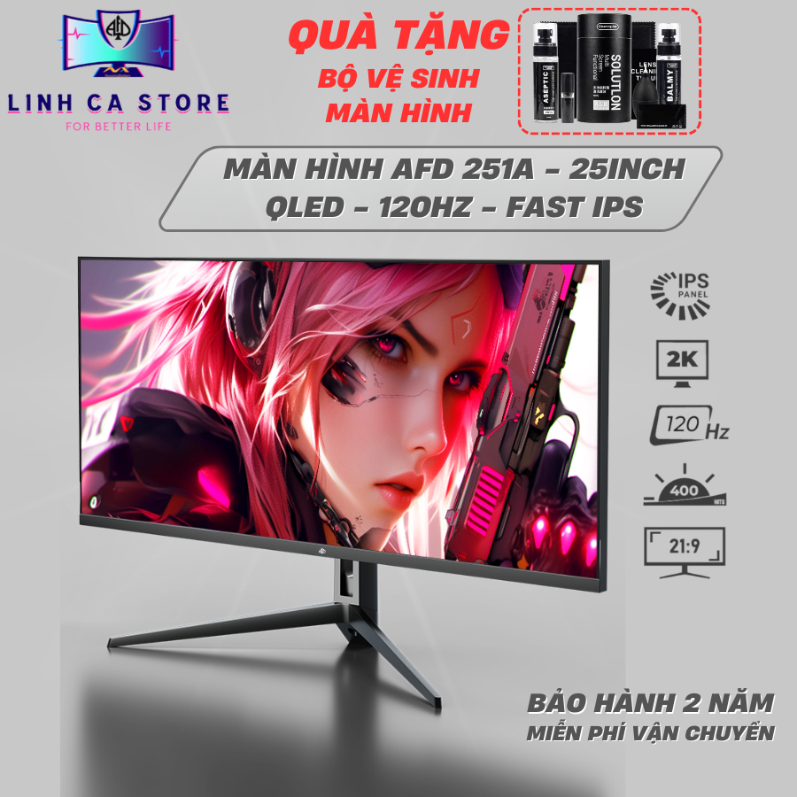 Màn Hình Gaming AFD251A 25Inch Fast IPS|120Hz|1ms GTG|HDR|FreeSync|Full Viền Kính|Chính Hãng | BigBuy360 - bigbuy360.vn