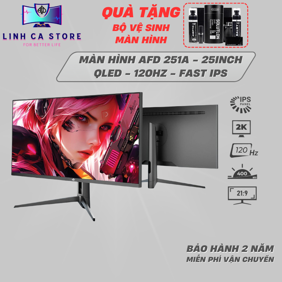 Màn Hình Gaming AFD251A 25Inch Fast IPS|120Hz|1ms GTG|HDR|FreeSync|Full Viền Kính|Chính Hãng | BigBuy360 - bigbuy360.vn